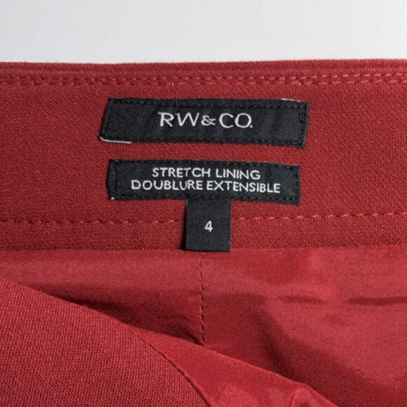 RW&CO Red Pencil Skirt Size 4 - Picture 4 of 10